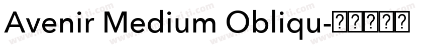 Avenir Medium Obliqu字体转换